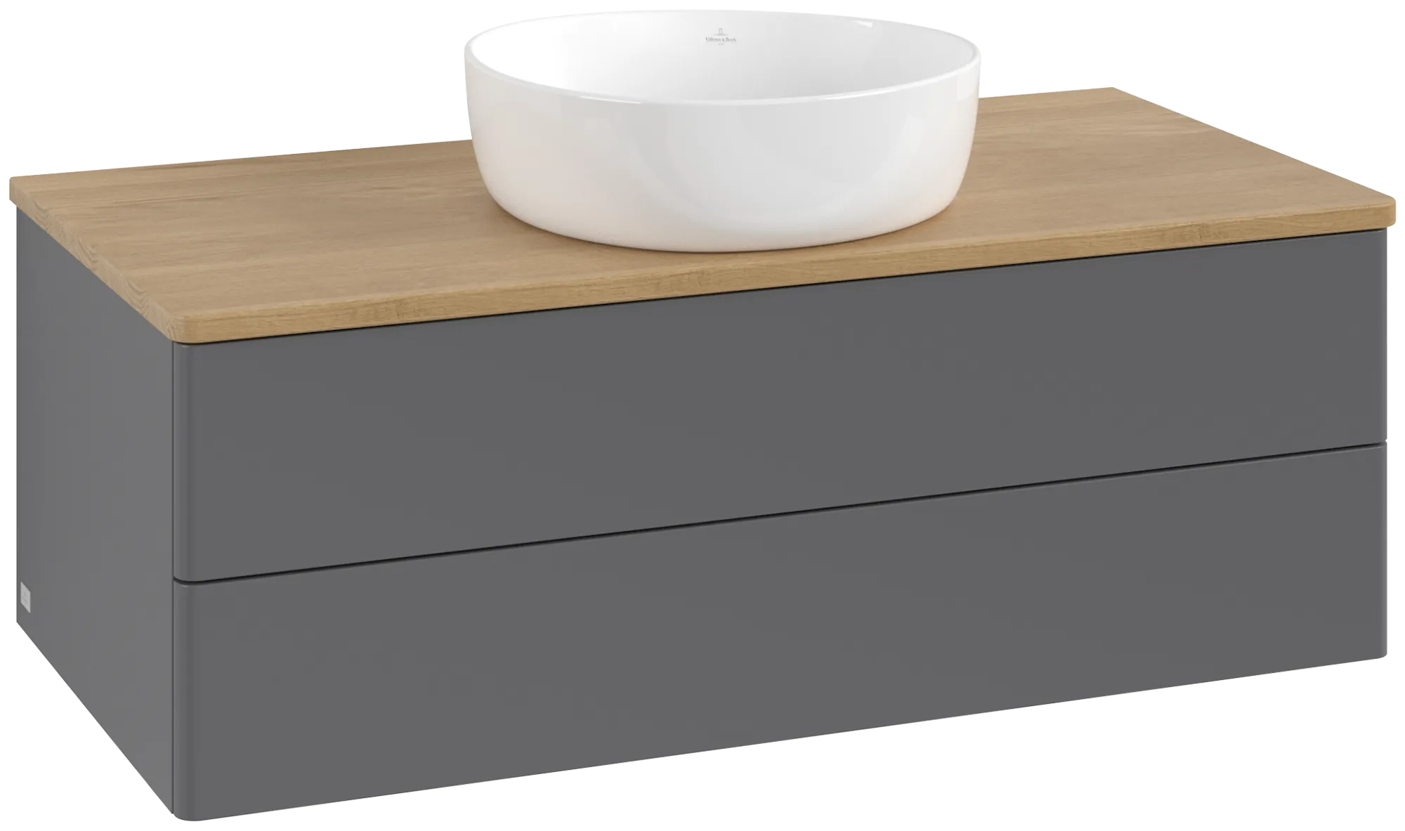 Villeroy & Boch Antao Waschbeckenunterschrank K20_1, 1000x360x500 mm, anthrazit matt lackiert / honig eiche