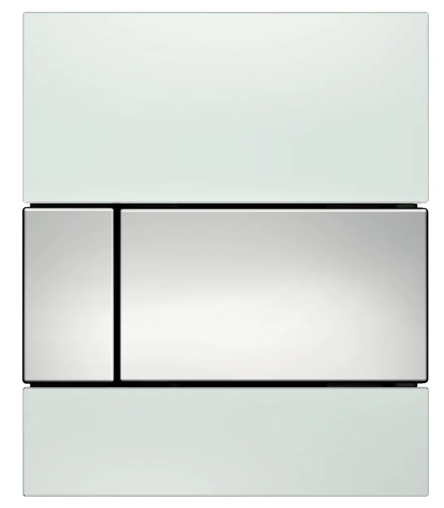 square Urinal-Betätigungsplatte mit Kart., Glas weiß glzd, Tasten Chrom glzd square Urinal-Betätigungsplatte mit Kart., Glas weiß glzd, Tasten Chrom glzd