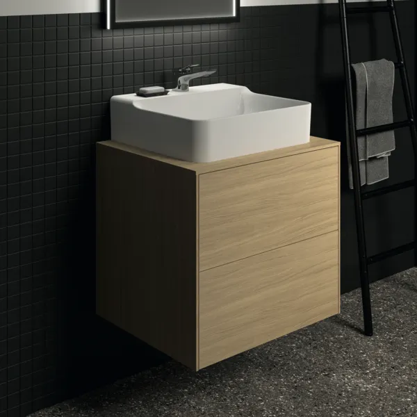 Ideal Standard Waschtischunterschrank „Conca“ 60,2 × 55 × 50,5 cm Eiche hell Furnier Ideal Standard Waschtischunterschrank „Conca“ 60,2 × 55 × 50,5 cm Eiche hell Furnier