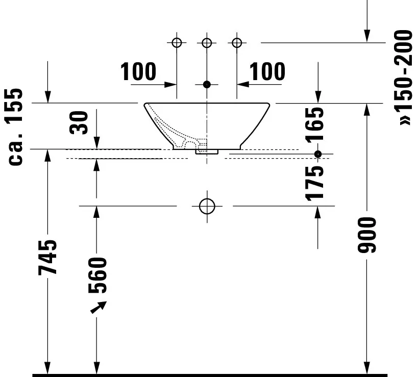Aufsatzbecken Bacino 420 mm quadratisch, mit ÜL, ohne HLB, weiß Aufsatzbecken Bacino 420 mm quadratisch, mit ÜL, ohne HLB, weiß