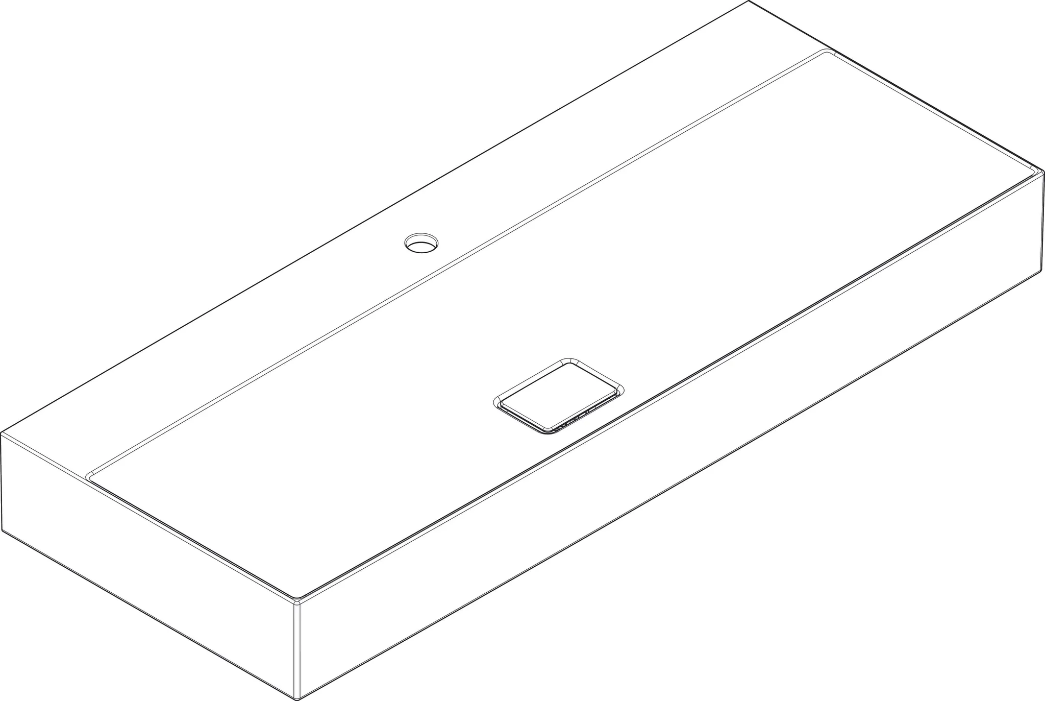 Xevolos E Waschtisch 1200/480 mit Hahnloch ohne Überlauf, SmartClean Weiß