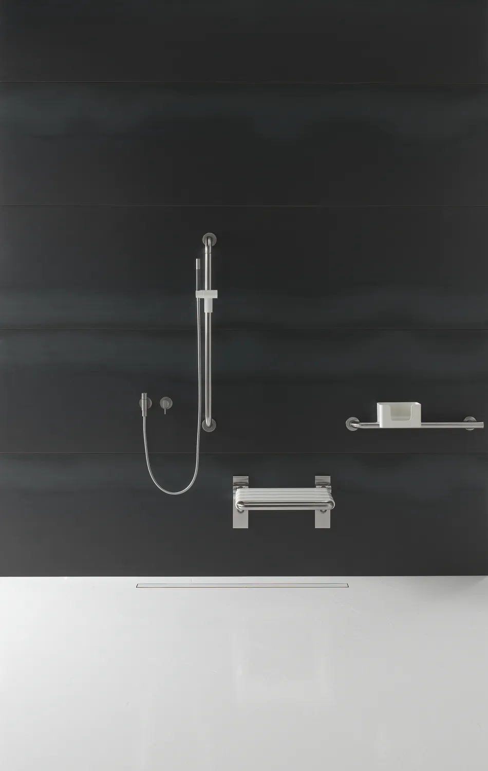 Brausehalterstange „Serie 805 Classic“ in Anthrazitgrau Brausehalterstange „Serie 805 Classic“ in Anthrazitgrau