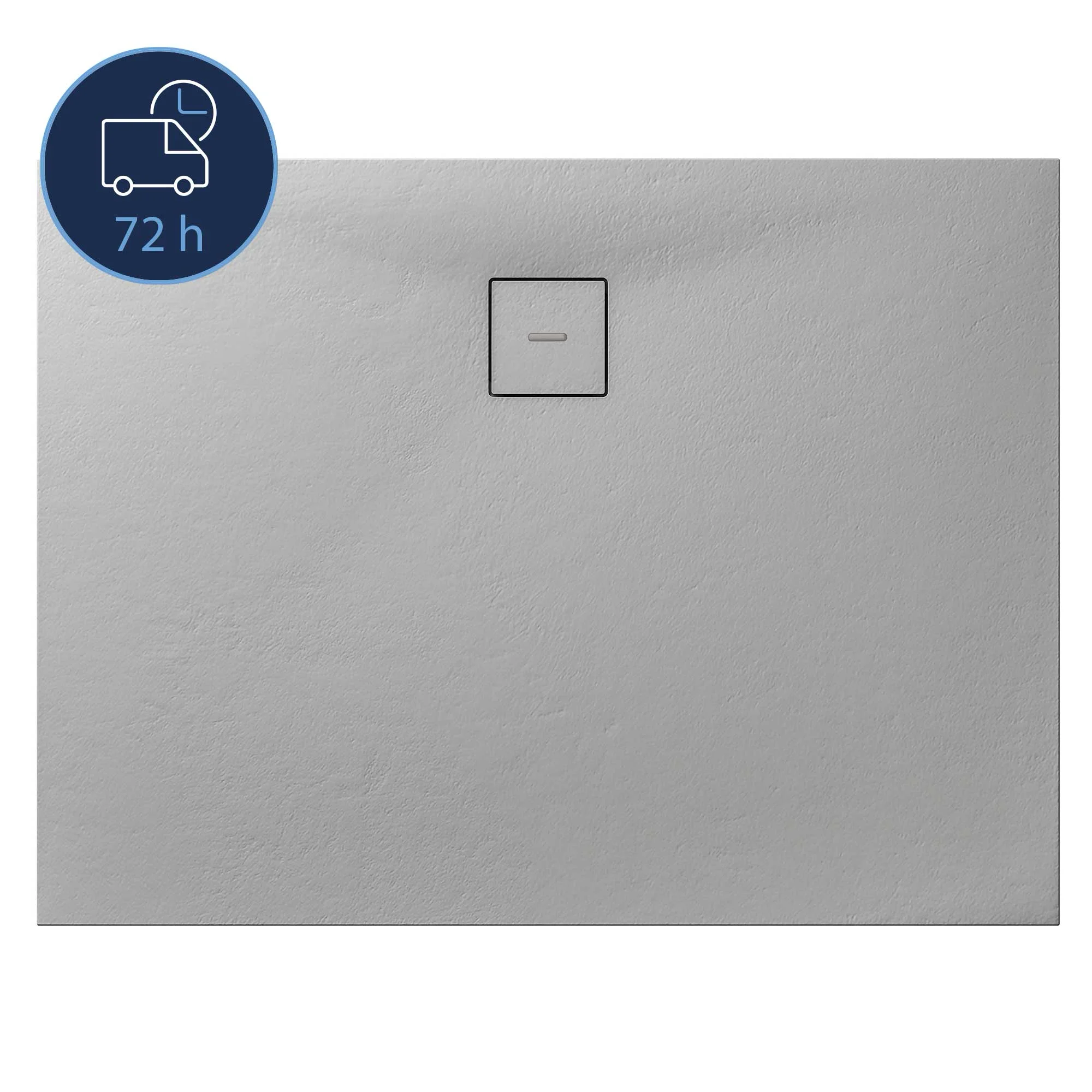 Breuer QUICK 72 Modern Line Steinoptik Rechteckwanne, Steingrau, 800 x 1200 mm, Höhe 40 cm