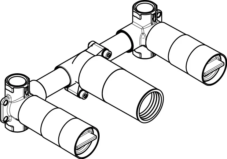 3-Loch Waschtischarmatur Axor Massaud Grundkörper Wandversion 3-Loch Waschtischarmatur Axor Massaud Grundkörper Wandversion