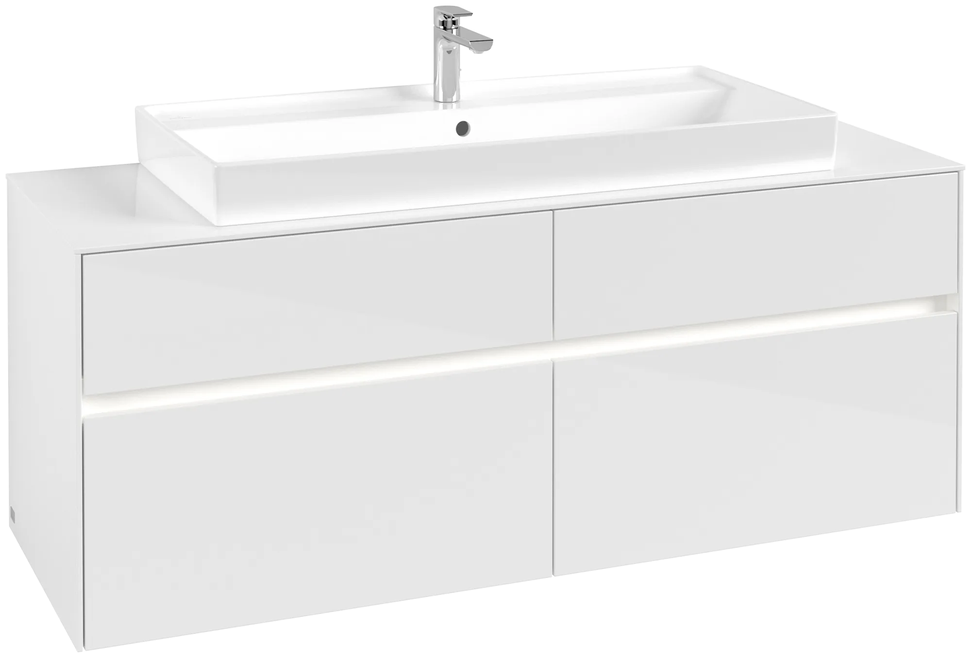 Villeroy & Boch Collaro Waschbeckenunterschrank C092B0, 1400 x 548 x 500 mm, Glossy White