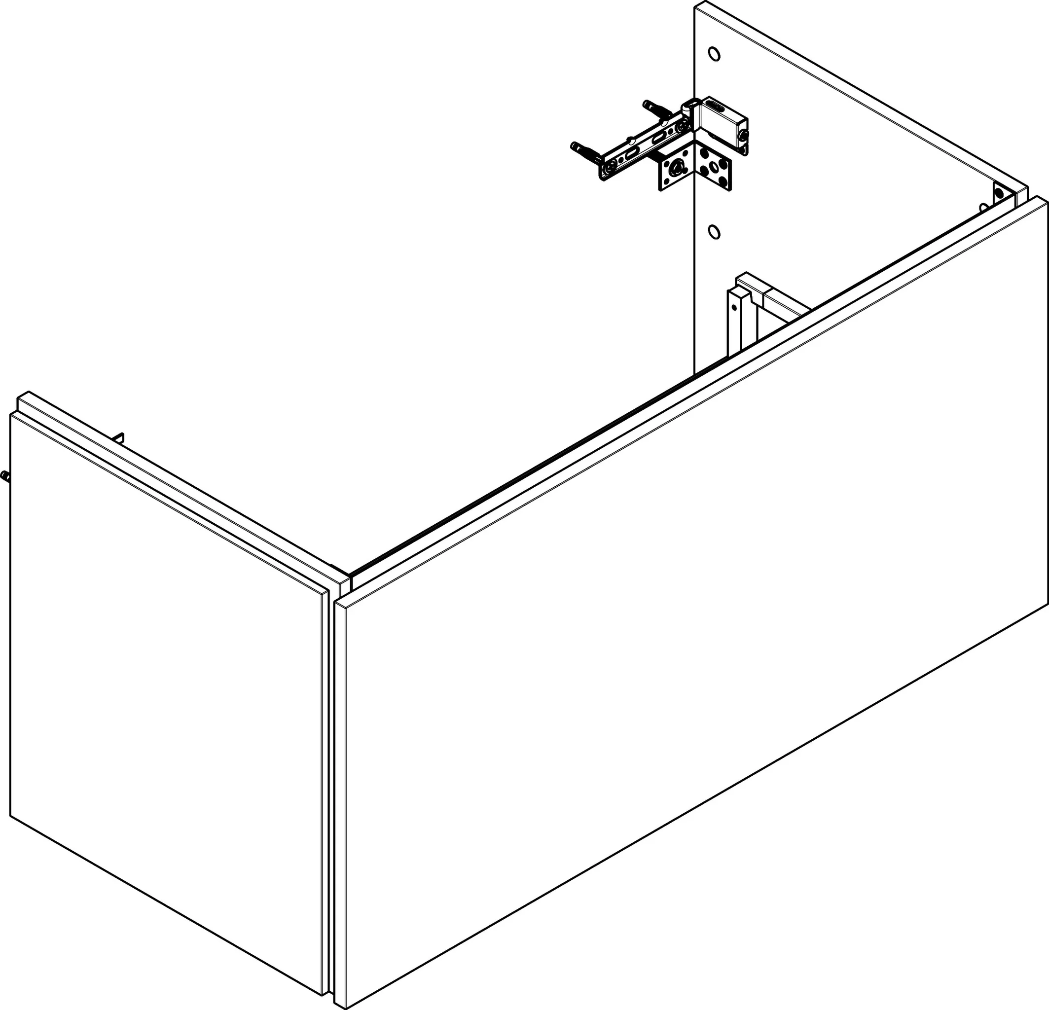 Hansgrohe Xilesa E Waschtischunterschrank, 980x470 mm, 1 Schubkasten, Eiche Kaschmir, Wandmontage, vormontiert
