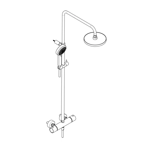 Kludi DIVE S 3S Thermostat Dual Shower System chrom