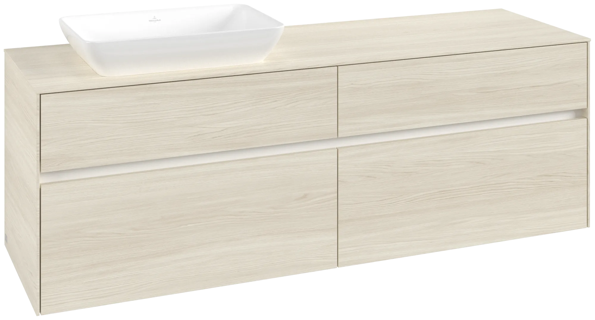Villeroy & Boch Collaro Waschbeckenunterschrank C12100, 1600x548x500mm, White Oak