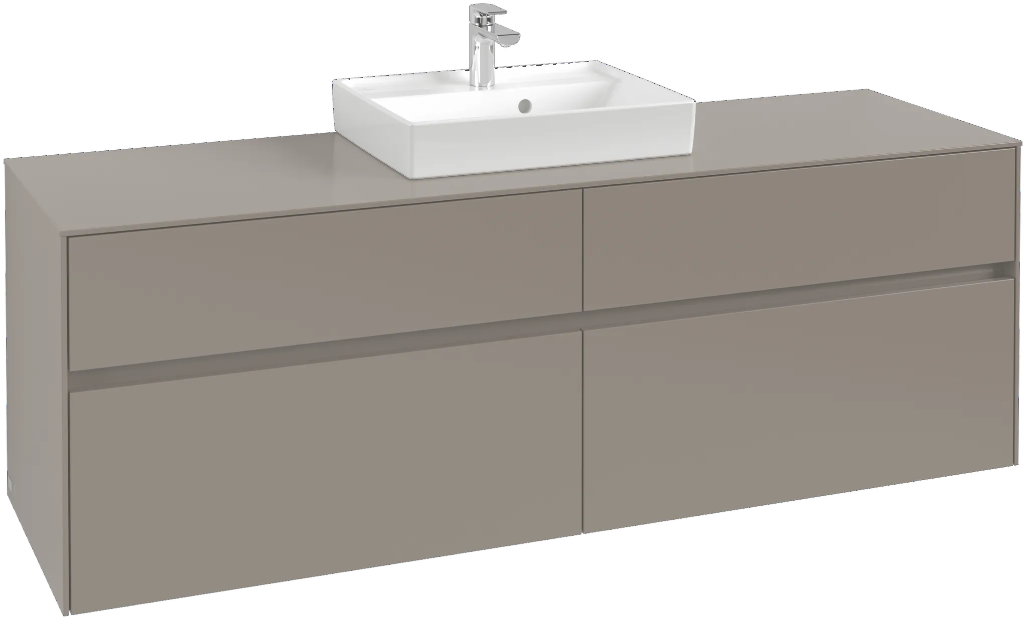 Villeroy & Boch Waschtischunterschrank „Collaro“ 1600 × 548 × 500 mm Nordic Oak, mit Beleuchtung, für Becken mittig