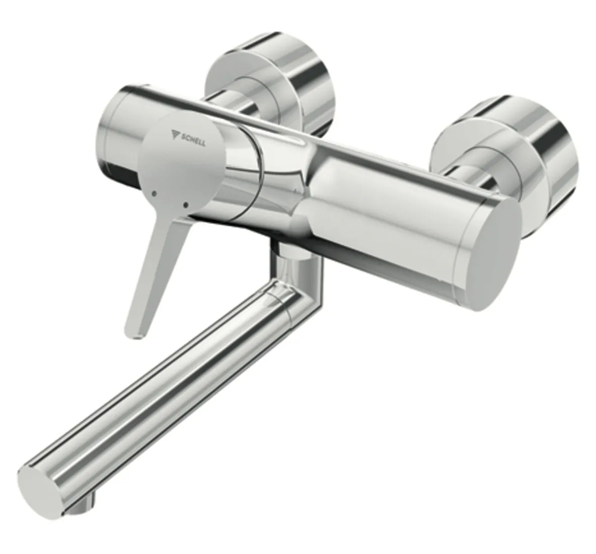 Aufputz-Waschtisch-Armatur VITUS VW-EH-M, Mischwasser, Einhebel, 2 RFV, 2x DN 15 G 1/2 AG, Ausladung bis Mitte Strahlregler: 210 mm, chrom
