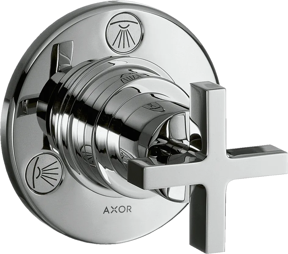 Hansgrohe AXOR Citterio Ab- und Umstellventil Trio/Quattro Unterputz mit Kreuzgriff, Chrom, DN20 Farbe: Chrom Hansgrohe AXOR Citterio Ab- und Umstellventil Trio/Quattro Unterputz mit Kreuzgriff, Chrom, DN20 Farbe: Chrom