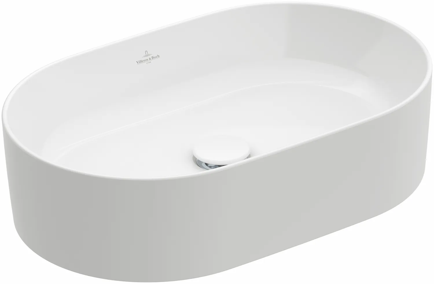 Villeroy & Boch Aufsatzwaschtisch „Collaro“ 560 × 360 × 145 mm in Stone White, mit CeramicPlus Villeroy & Boch Aufsatzwaschtisch „Collaro“ 560 × 360 × 145 mm in Stone White, mit CeramicPlus
