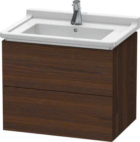 Duravit Waschtischunterschrank wandhängend „L-Cube“ 67 × 55,8 × 46,9 cm Nussbaum gebürstet Duravit Waschtischunterschrank wandhängend „L-Cube“ 67 × 55,8 × 46,9 cm Nussbaum gebürstet