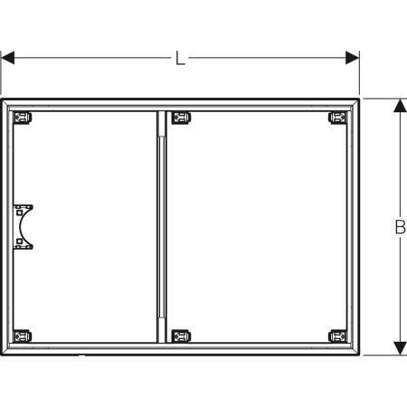 Installationsrahmen für Setaplano Duschfläche über 100 cm, für sechs Füße: B=80cm, L=140cm