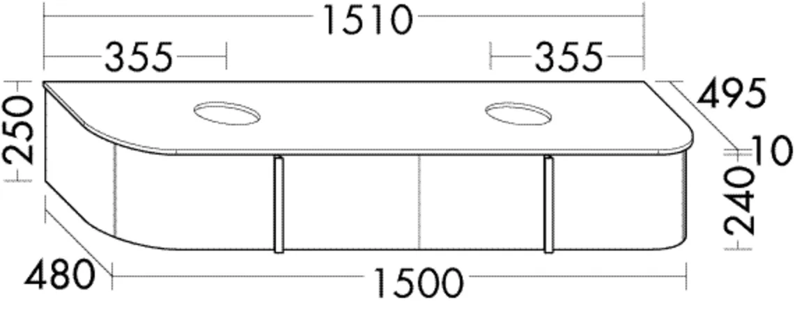 Waschtischunterschrank Lavo 2.0 von burgbad – 1510 mm breit, 495 mm tief, 250 mm hoch, inkl. Konsolenplatte, 2 Beckenausschnitten, 2 Schubladen mit Siphonausschnitt und 2 Aufbewahrungsboxen Waschtischunterschrank Lavo 2.0 von burgbad – 1510 mm breit, 495 mm tief, 250 mm hoch, inkl. Konsolenplatte, 2 Beckenausschnitten, 2 Schubladen mit Siphonausschnitt und 2 Aufbewahrungsboxen