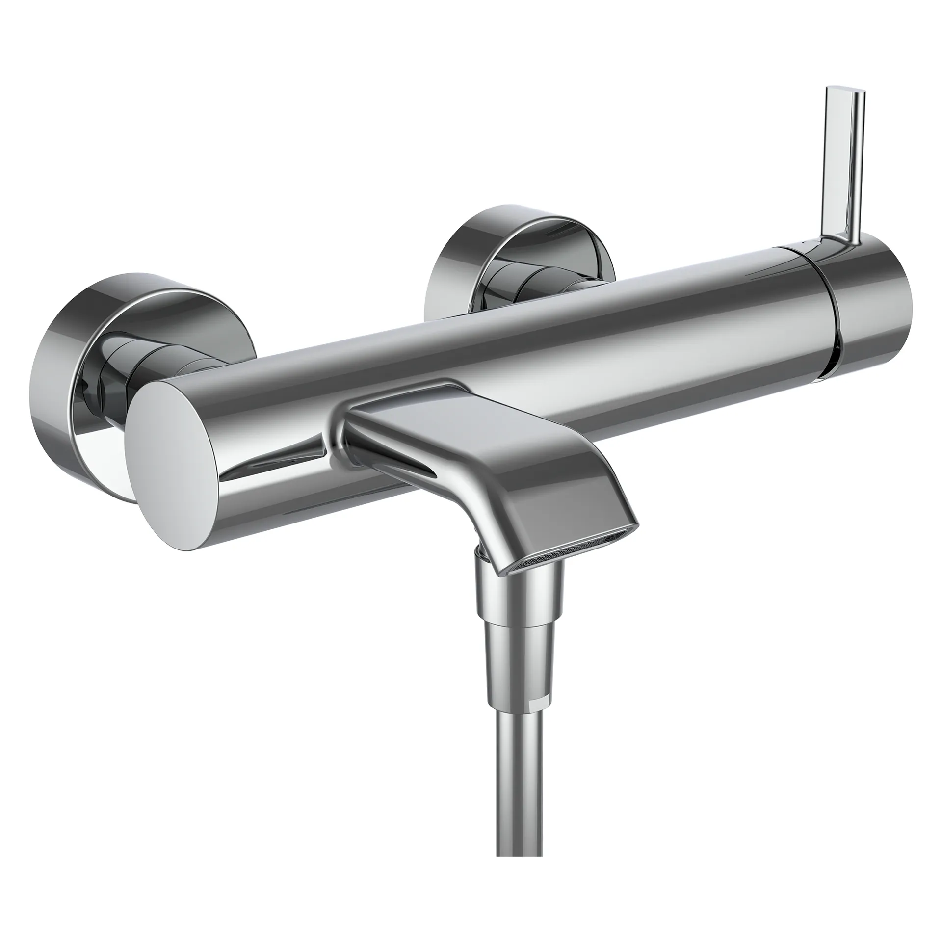 Laufen MEDA Einhebel-Wannenmischer Aufputz, Kunststoffschlauch 1500 mm, Handbrause MyTwin100 chrom Laufen MEDA Einhebel-Wannenmischer Aufputz, Kunststoffschlauch 1500 mm, Handbrause MyTwin100 chrom