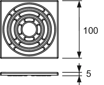 TECEdrainpoint S Designrost Edelstahl 100 × 100