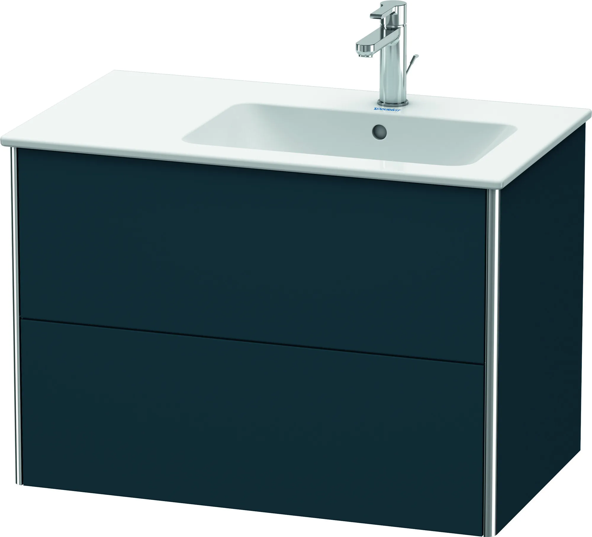Duravit Waschtischunterschrank wandhängend „XSquare“ 81 × 56 × 47,8 cm Nachtblau Seidenmatt