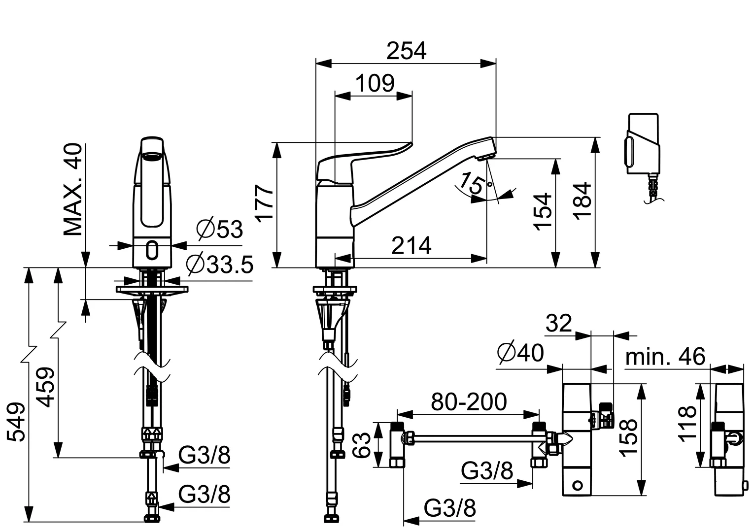 EHM Küchenarmatur HansaCARE 4613 3V, Bluetooth Ausladung 214 mm Chrom EHM Küchenarmatur HansaCARE 4613 3V, Bluetooth Ausladung 214 mm Chrom