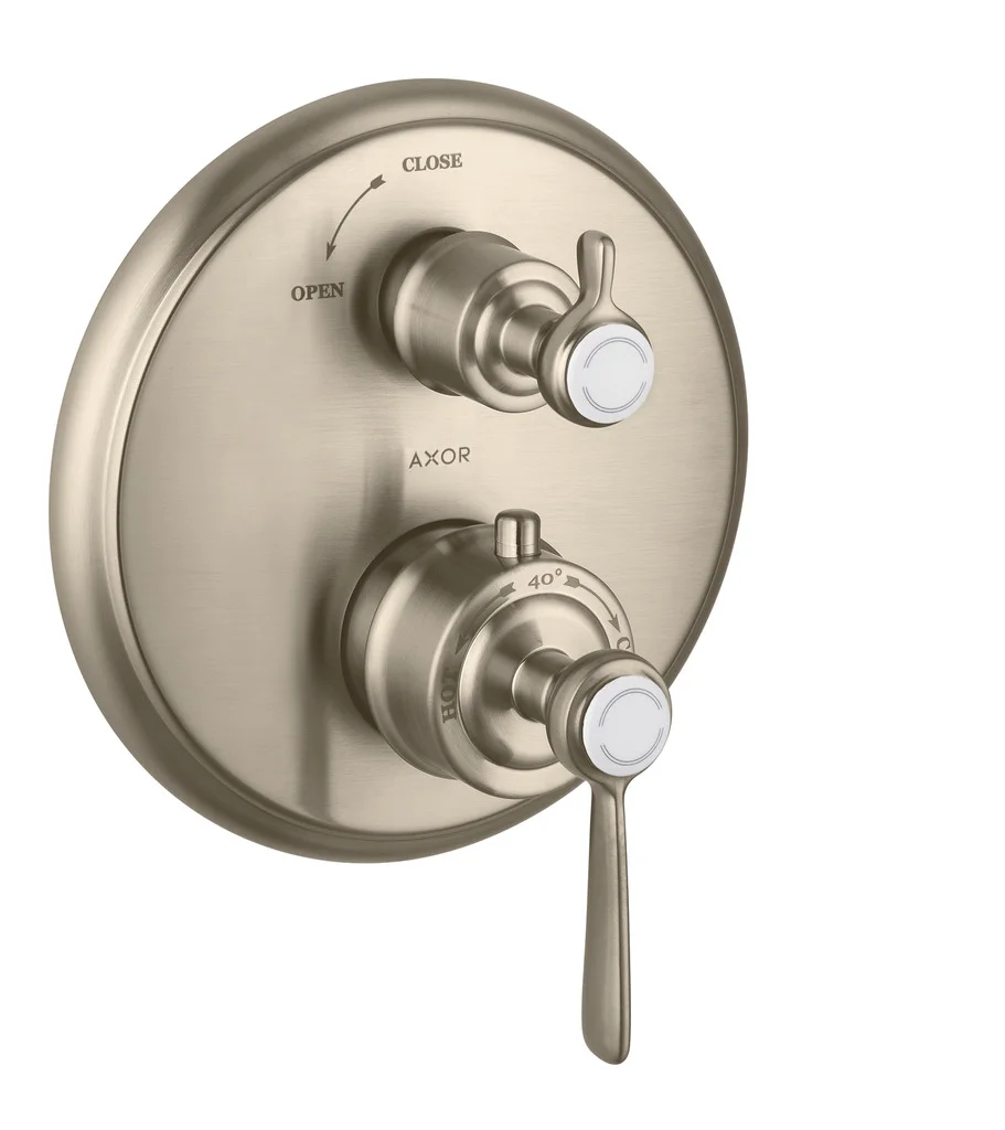 Hansgrohe AXOR Montreux Thermostat Unterputz mit Hebelgriff Chrom, Keramikventil 90°, max. Durchfluss 25 l/min, einstellbare Temperaturbegrenzung