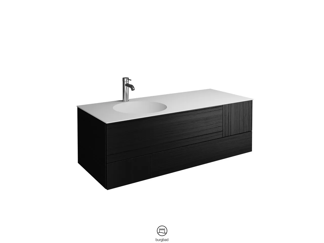 burgbad Coco HGL Waschtischset SFHR120 Mineralguss