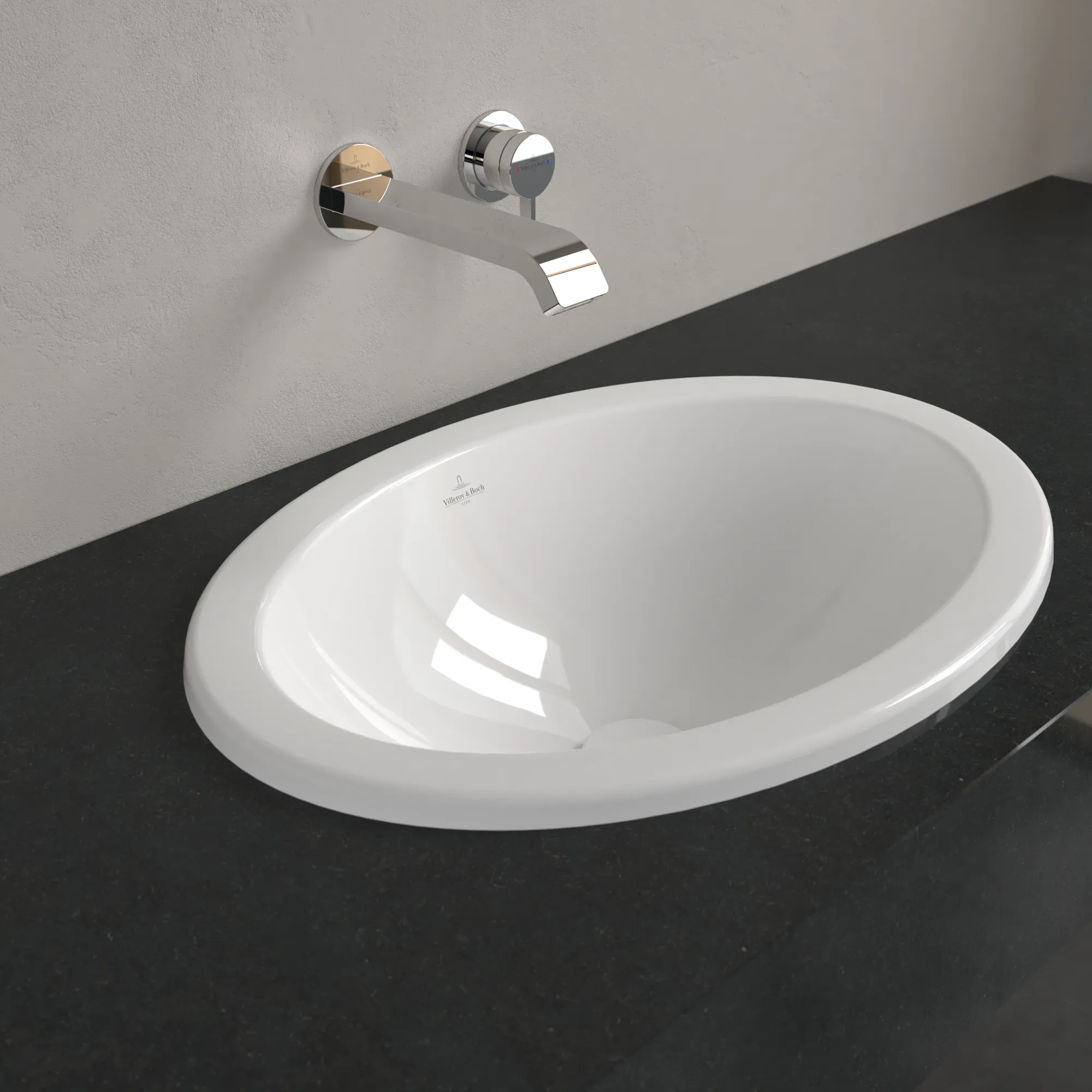 Villeroy & Boch Einbauwaschtisch aus TitanCeram „Loop & Friends“ ohne Hahnlochbohrung, 570 × 410 × 215 mm, ohne Hahnlochbohrung in Weiß Alpin Villeroy & Boch Einbauwaschtisch aus TitanCeram „Loop & Friends“ ohne Hahnlochbohrung, 570 × 410 × 215 mm, ohne Hahnlochbohrung in Weiß Alpin