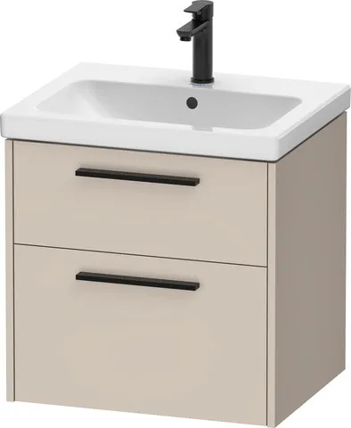 Duravit Waschtischunterschrank Wandhängend „D-Code“ 58,4 × 55,5 × 46 cm in Taupe Matt