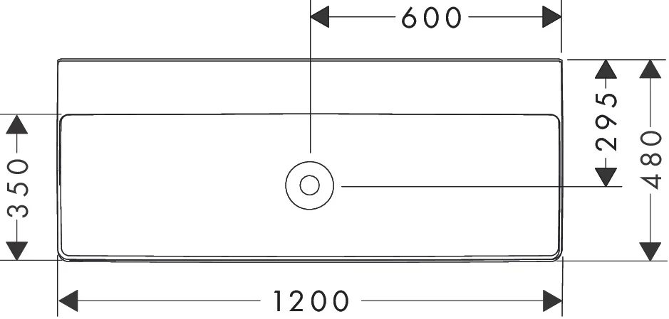 Hansgrohe Xelu Q Waschtisch 1200x480 mm, weiß, wandhängend, ohne Hahnloch und Überlauf, SmartClean-Glasur Hansgrohe Xelu Q Waschtisch 1200x480 mm, weiß, wandhängend, ohne Hahnloch und Überlauf, SmartClean-Glasur