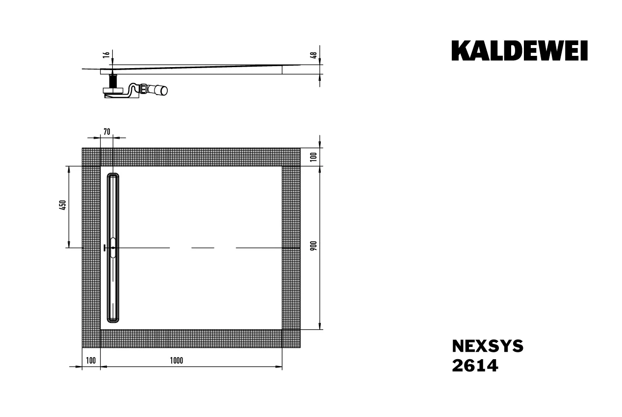 Kaldewei rechteck Duschwanne „Nexsys“ 90 × 100 cm in warm grey 80 Kaldewei rechteck Duschwanne „Nexsys“ 90 × 100 cm in warm grey 80