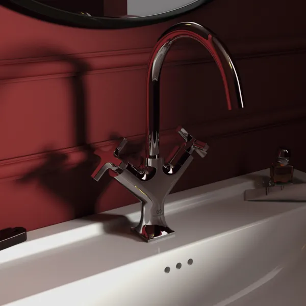 Ideal Standard Waschtischarmatur Joy Neo ohne Ablaufgarnitur, Ausladung 169mm, Kreuzgriffe, Chrom Ideal Standard Waschtischarmatur Joy Neo ohne Ablaufgarnitur, Ausladung 169mm, Kreuzgriffe, Chrom