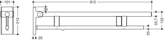 HEWI Stützklappgriff „System 900“