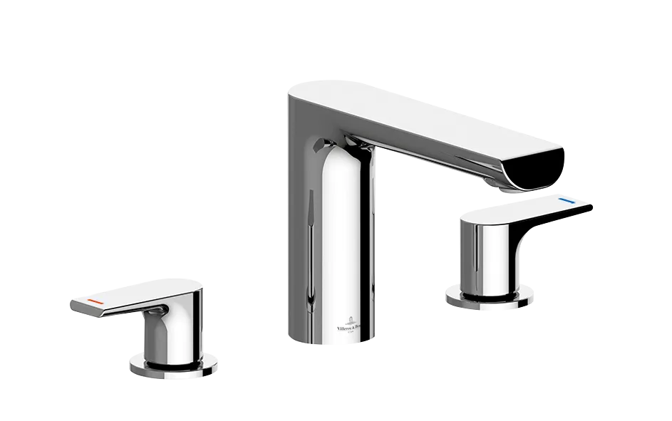 Zweihand-Waschtischarmatur „Liberty“ 17,8 cm Ausladung 138 mm in Chrom Zweihand-Waschtischarmatur „Liberty“ 17,8 cm Ausladung 138 mm in Chrom