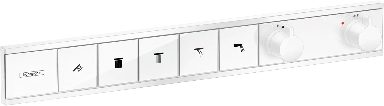 Hansgrohe RainSelect Thermostat Unterputz, 5 Verbraucher, mattweiß