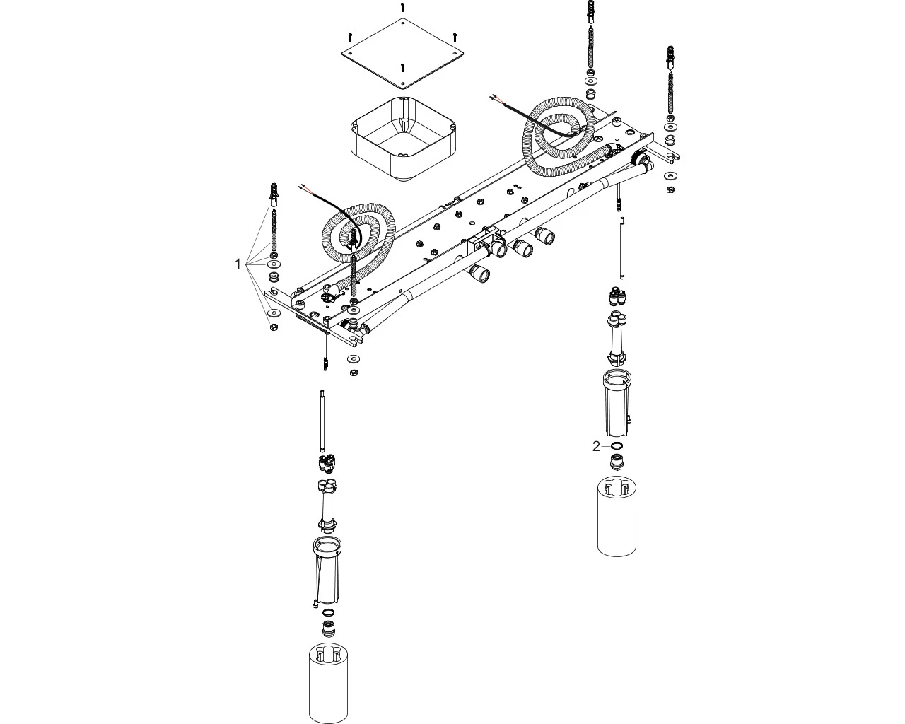 Grundset für Kopfbrause 1200 4jet Axor ShowerHeaven