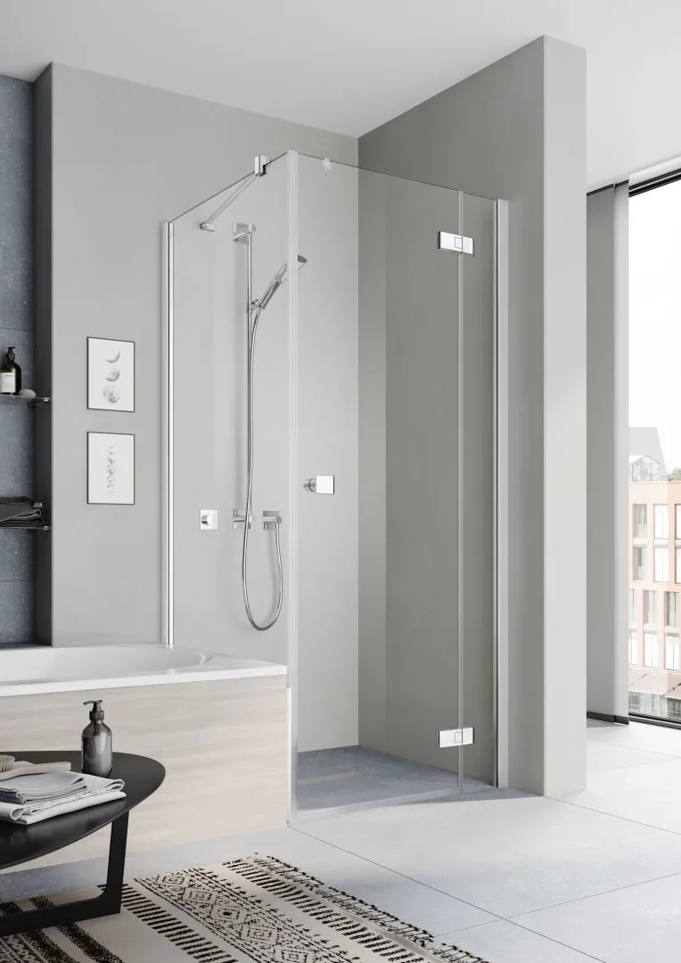 Kermi Duschdesign MENA Duschkabine ME 1NR/L, Pendeltür 1-flügelig mit Festfeld, Anschlag rechts, H 2000 mm Kermi Duschdesign MENA Duschkabine ME 1NR/L, Pendeltür 1-flügelig mit Festfeld, Anschlag rechts, H 2000 mm