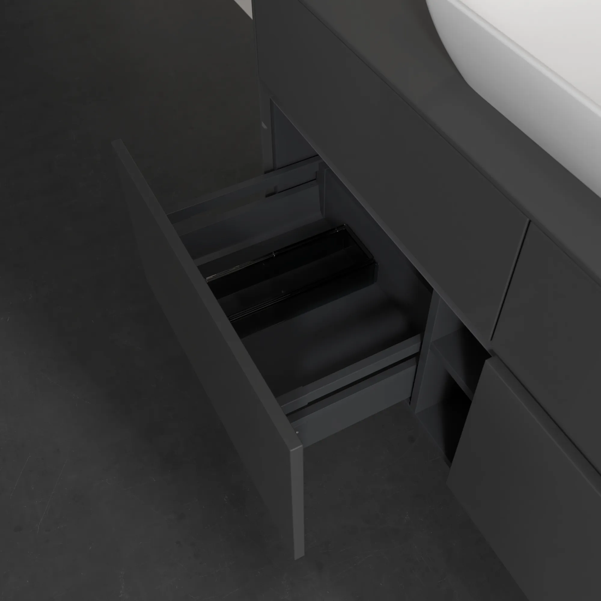 Villeroy & Boch Collaro Waschbeckenunterschrank C11200, 1200 x 548 x 500 mm, Glossy Grey