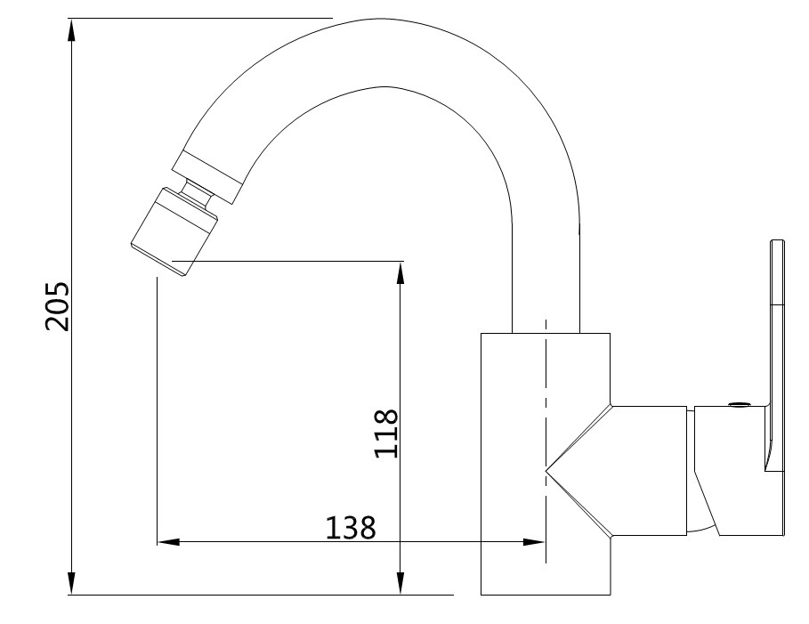 Bidet-Einhandbatterie AqvaPlus - seitlicher Hebel - Klick-Klack-Ablaufgarnitur 1"1/4 - flexible Druckschläuche 3/8", DVGW W270 - Kartusche mit keramischen Dichtscheiben - Heisswassersperre - Wassermengendurchflussregulierung - P-IX 19260/IA - chrom