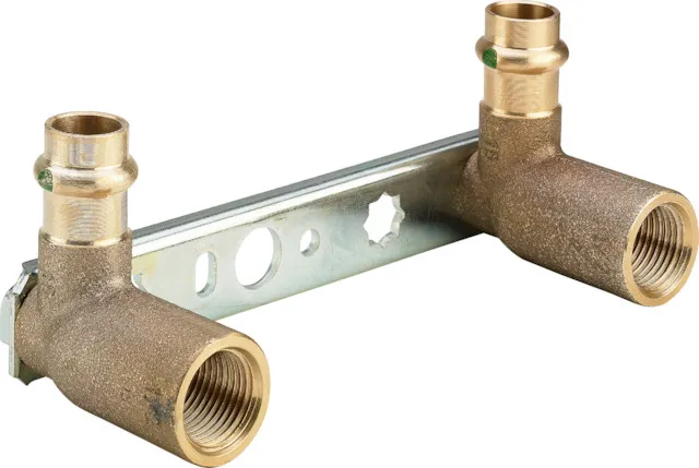 „Sanpress“ Wandscheibe auf Montageschiene 15 mm × 1/2″ × 45 mm × 80/150 mm „Sanpress“ Wandscheibe auf Montageschiene 15 mm × 1/2″ × 45 mm × 80/150 mm