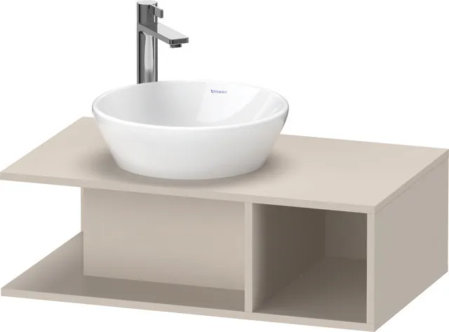 Duravit Waschtischunterschrank wandhängend „D-Neo“ 80 × 26 × 48 cm Taupe Matt