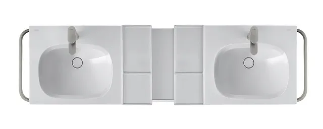 Einhand-Waschtischarmatur „Wave“ Ausladung 122 mm in Edelstahl (gebürstet)