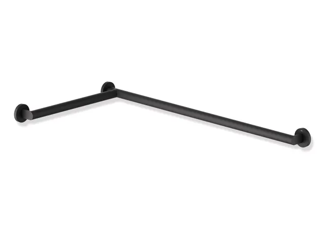 HEWI System 900 Duschhandlauf, links, Schwarz tiefmatt