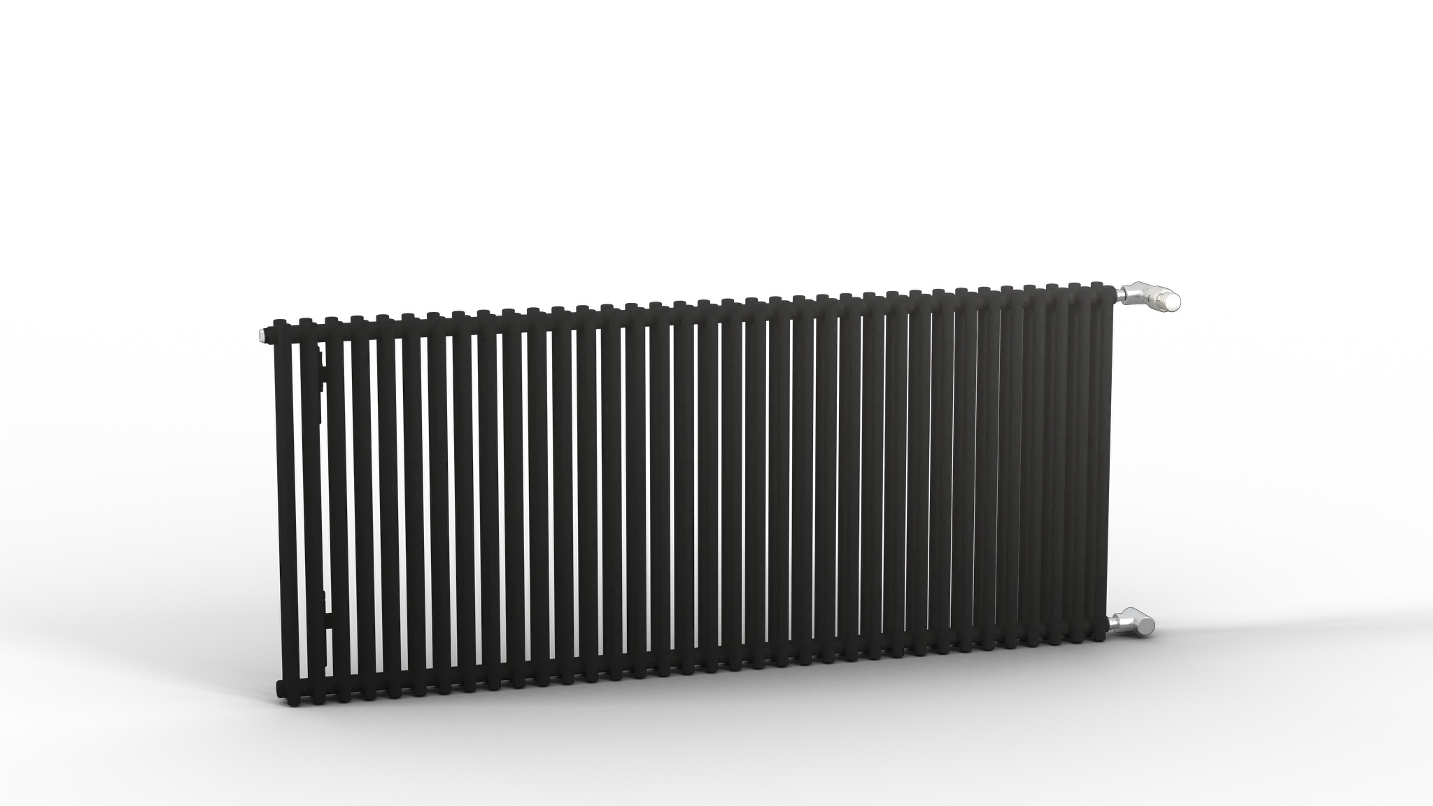 Kermi Design-Heizkörper „Pio®“ zweilagig 60,4 × 120 cm in Schwarz Soft (RAL 9005, matt)