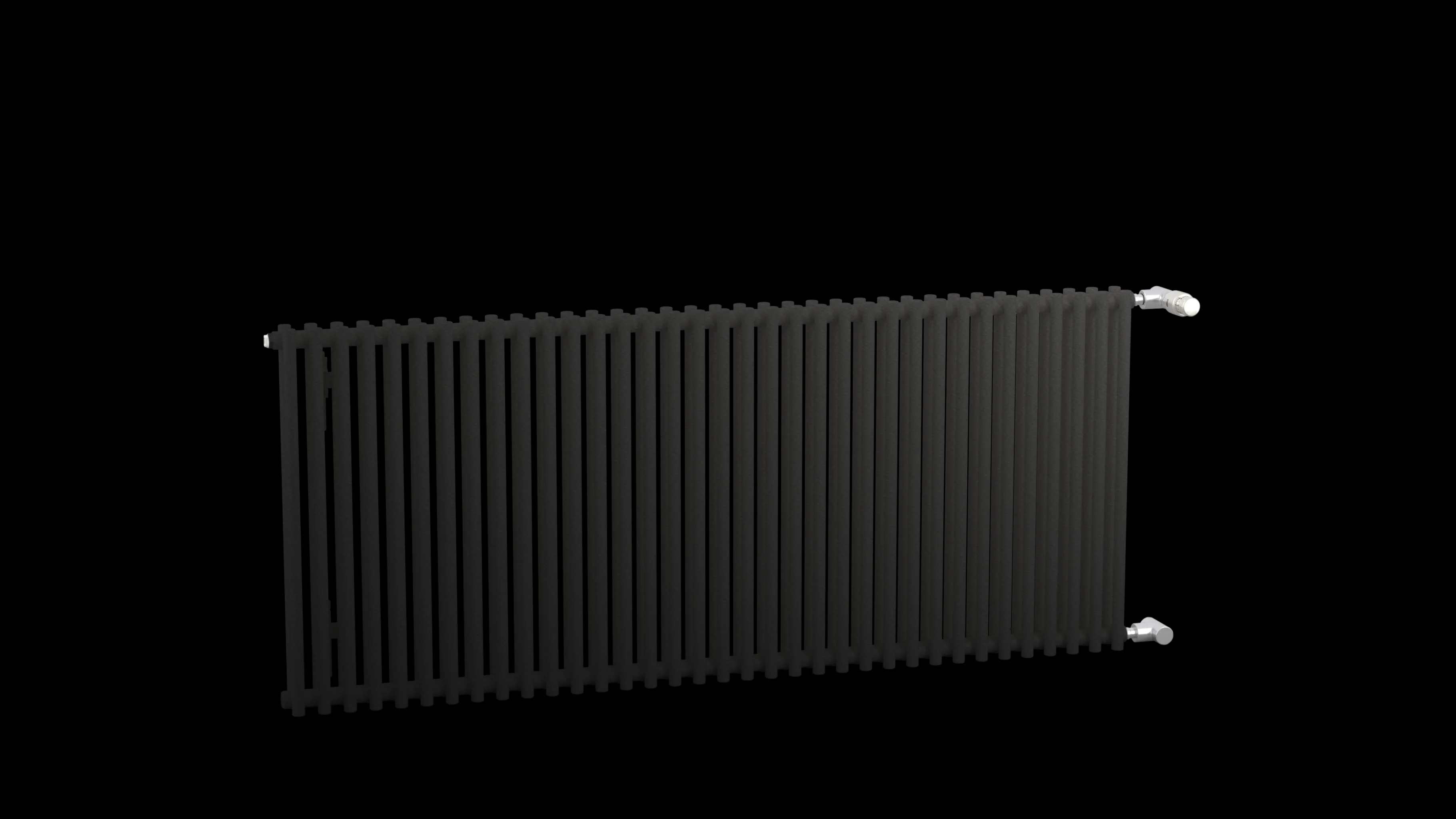 Kermi Design-Heizkörper „Pio®“ zweilagig 100,4 × 45 cm in Schwarz Soft (RAL 9005, matt)