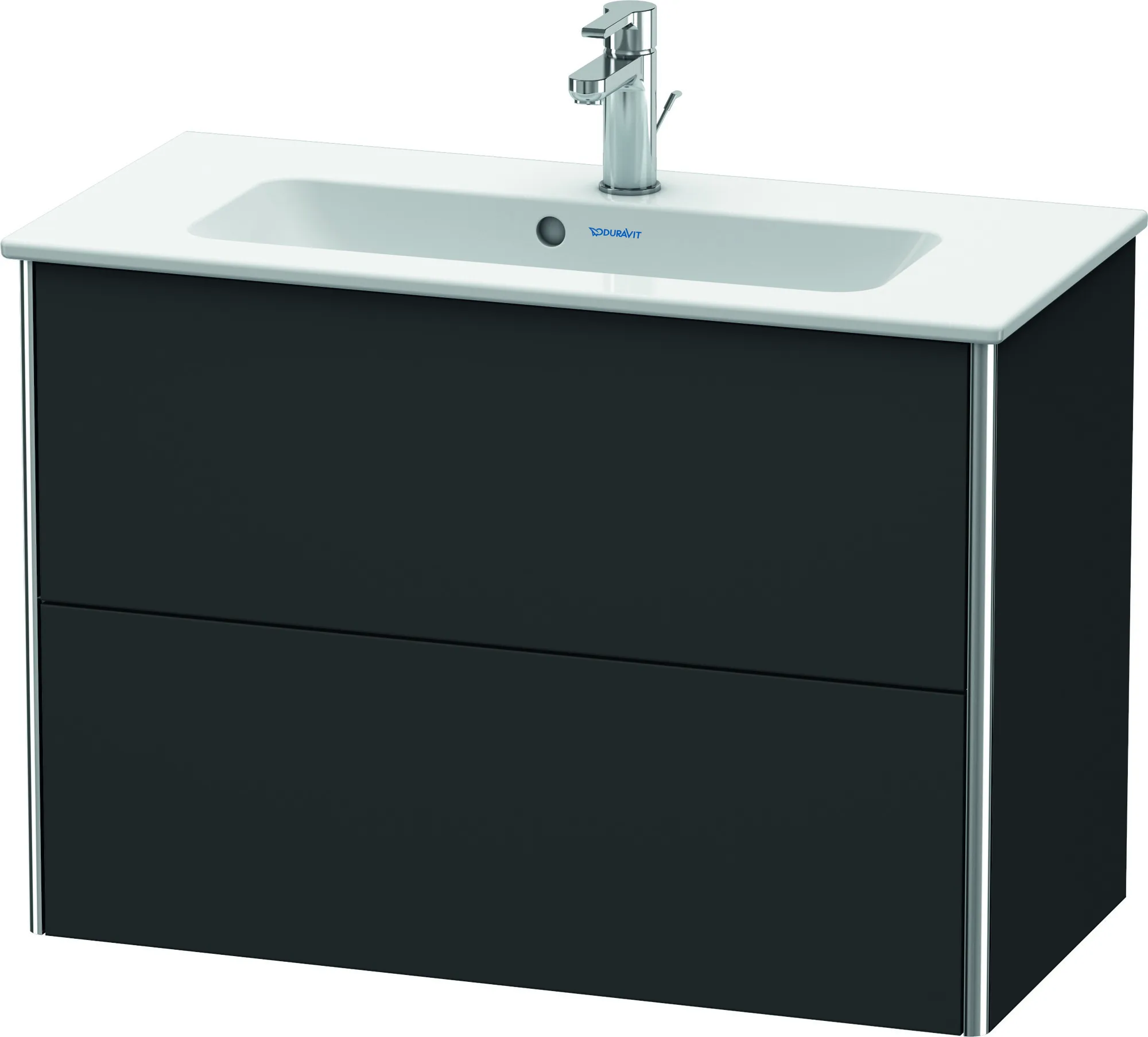 Duravit Waschtischunterschrank wandhängend „XSquare“ 81 × 56 × 38,8 cm Graphit Supermatt