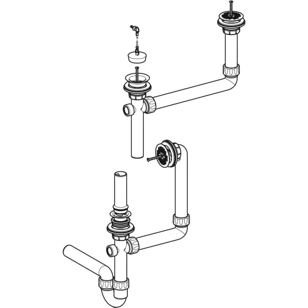 Geberit Anschlussgarnitur „Publica“ Modell 152703111 Geberit Anschlussgarnitur „Publica“ Modell 152703111