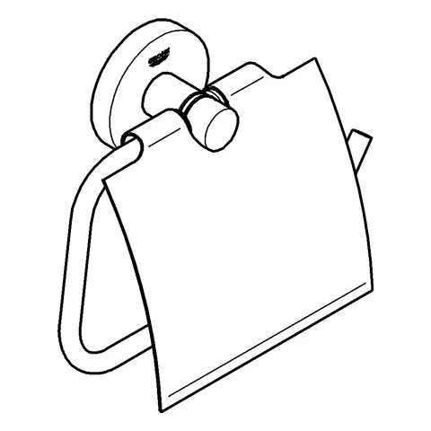 WC-Papierhalter Essentials 40367_1, mit Deckel, chrom