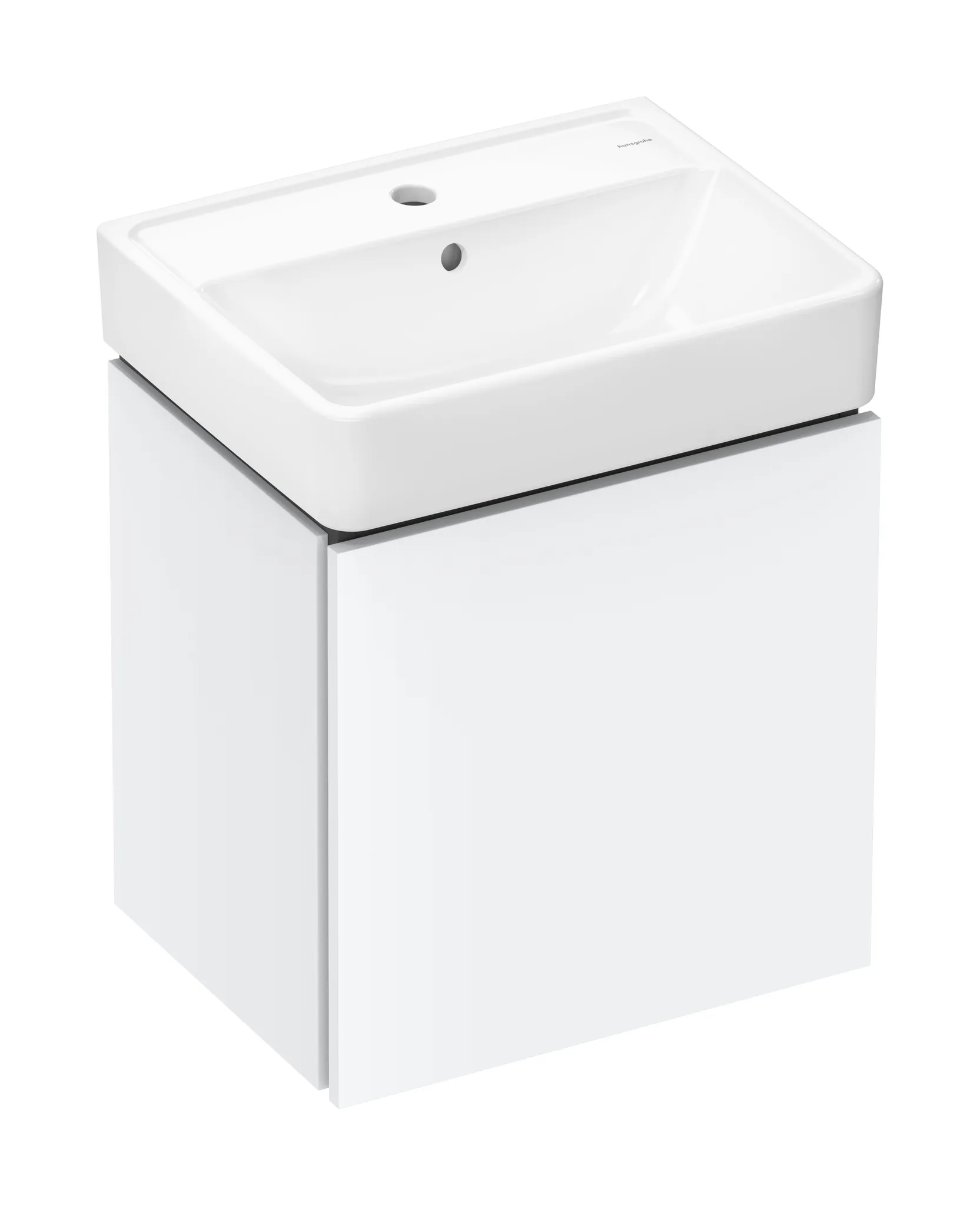 Hansgrohe Xanuia Q Handwaschbecken 500⁄390 mit Hahnloch und Überlauf, Weiß