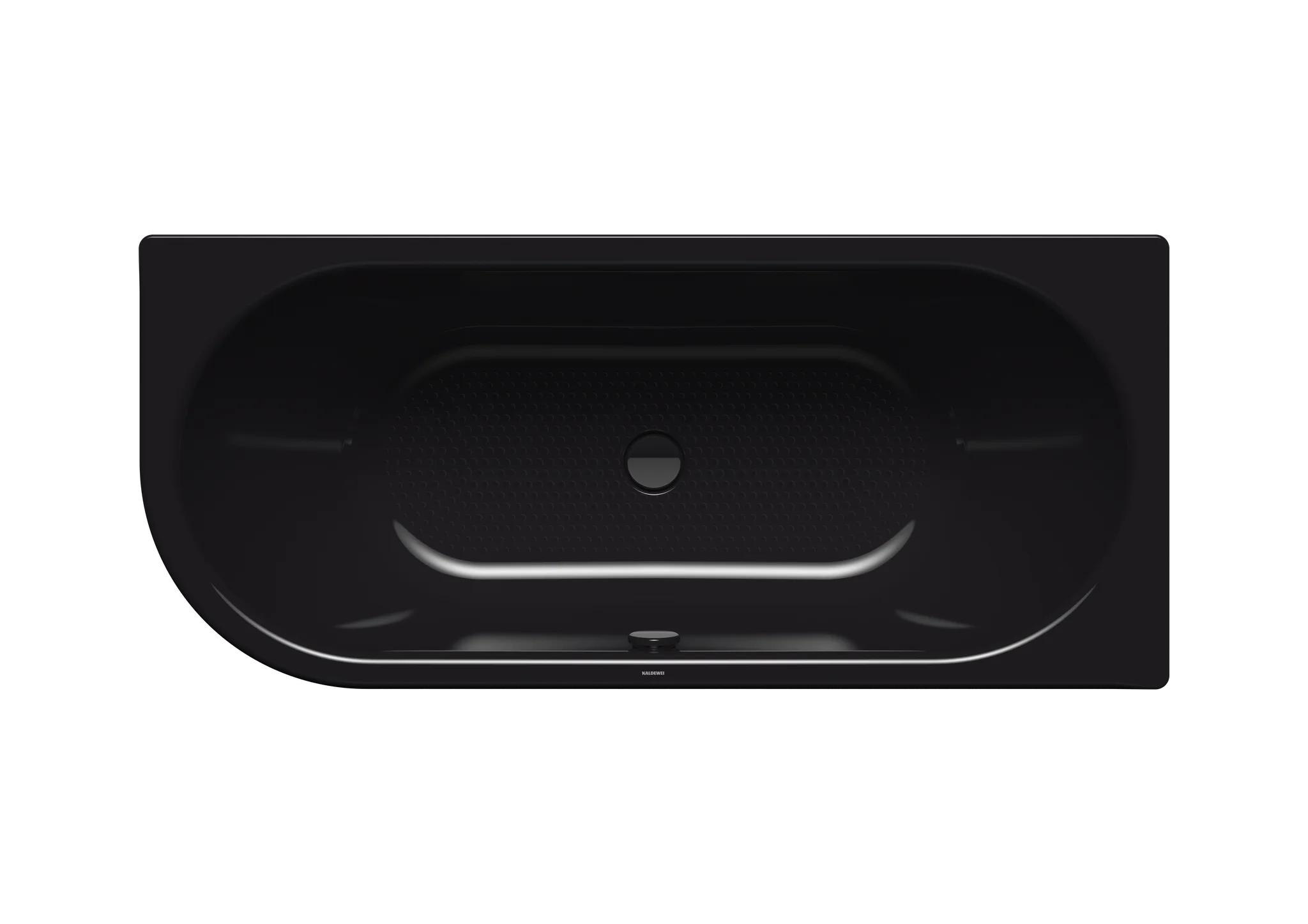 Kaldewei CENTRO DUO 1 LINKS Badewanne, oval, 1700x750 mm, schwarz, Perl-Effekt, Vollantislip