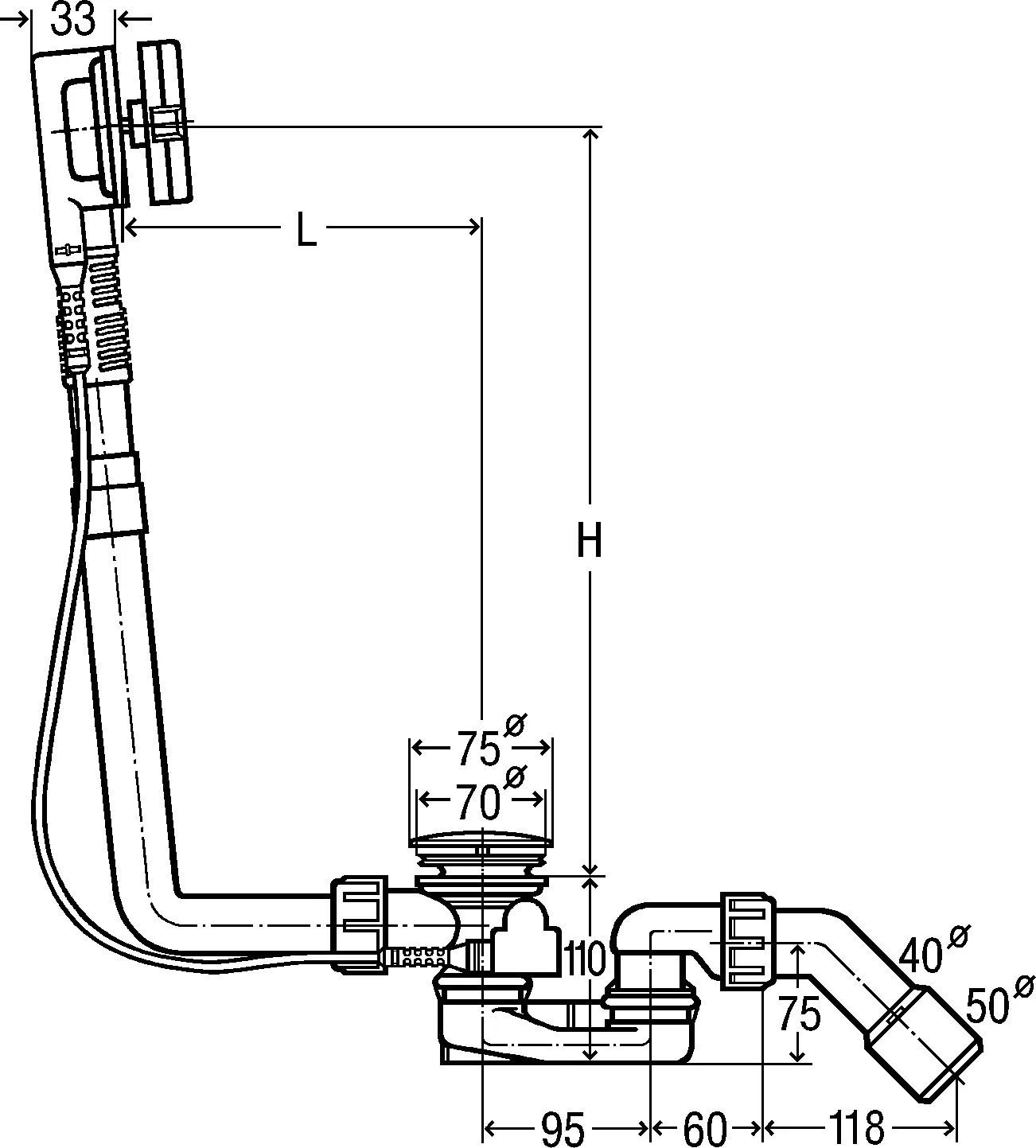 Viega Ab- und Überlaufgarnitur Modell 6162.45 „Multiplex“ für Standardwannen (Ablauf am Fußende) Viega Ab- und Überlaufgarnitur Modell 6162.45 „Multiplex“ für Standardwannen (Ablauf am Fußende)