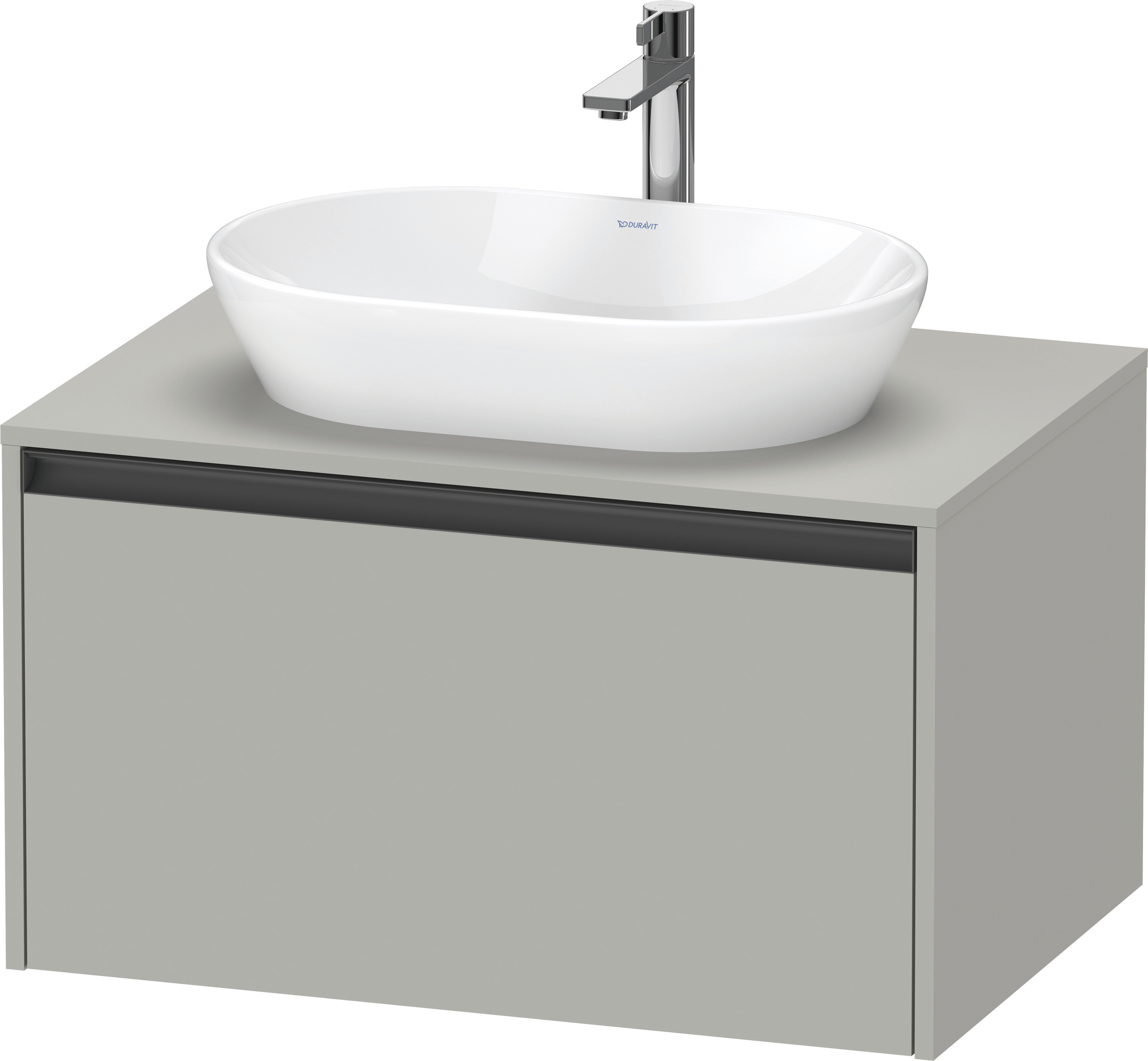 Duravit Waschtischunterschrank wandhängend „Ketho.2“ 80 × 45,9 × 55 cm in Betongrau Matt